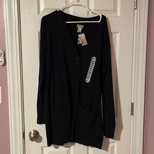 Black Button Up Cardigan